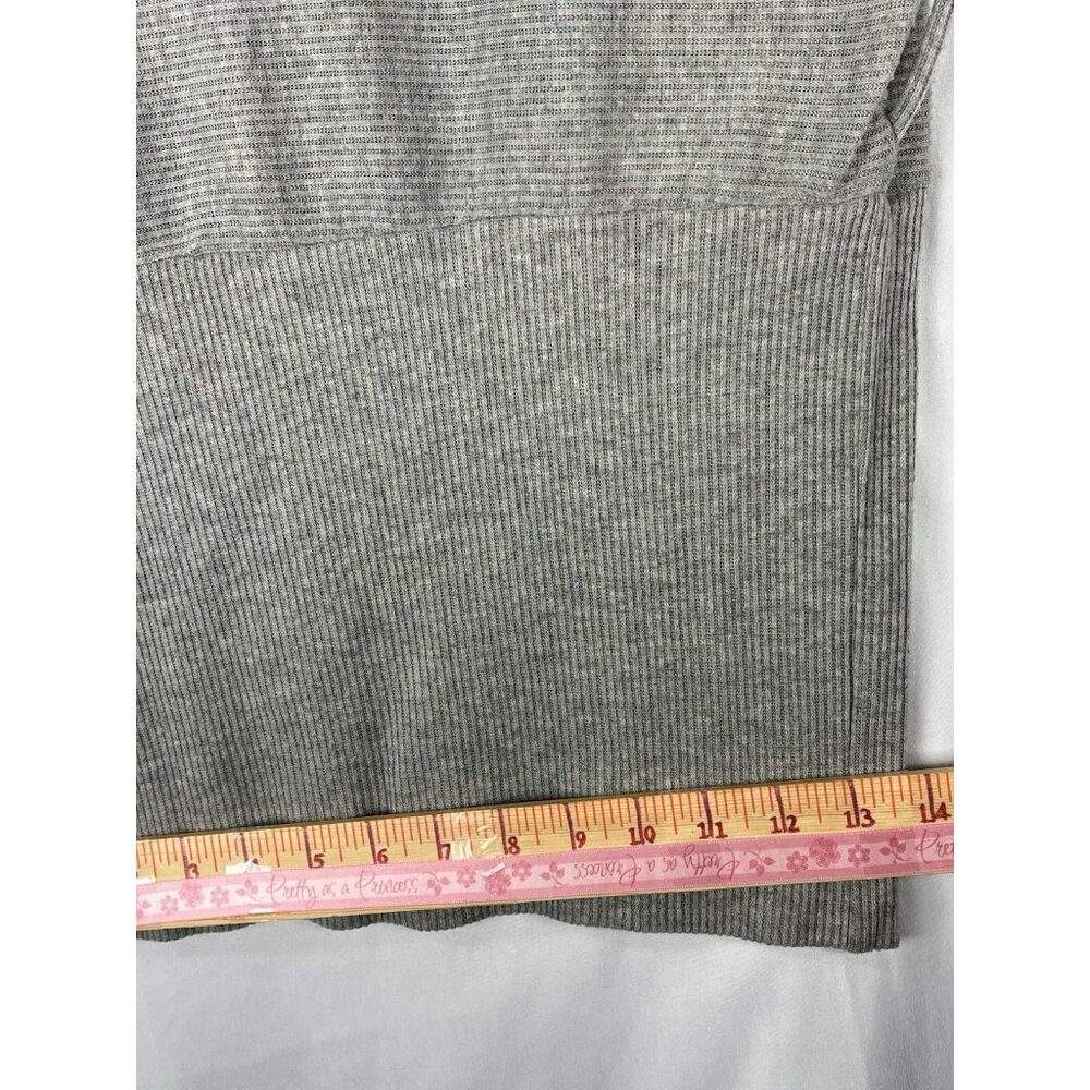 Hypnotik Gray Ribbed Knit Dress Medium Sleeveless Casual Stretch - Picture 11 of 12